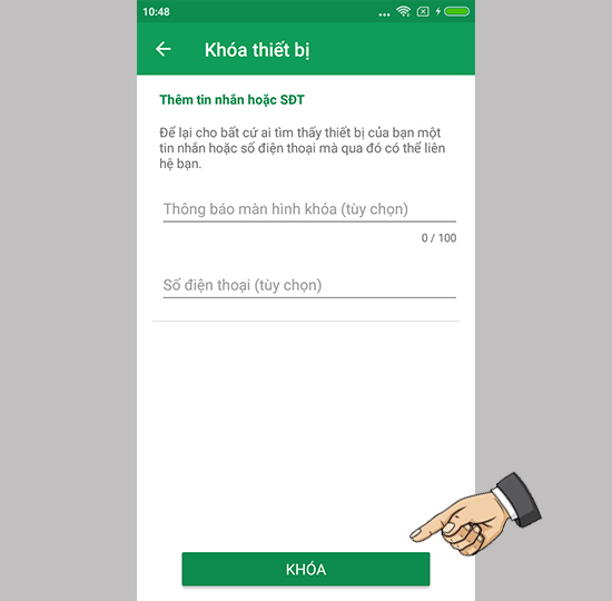 Khóa thiết bị